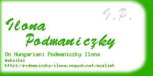 ilona podmaniczky business card